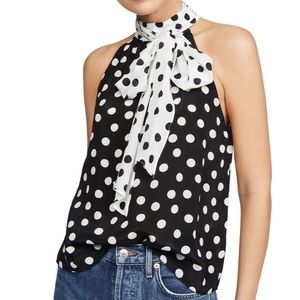 Alice and Olivia Liana Bow Neck Top